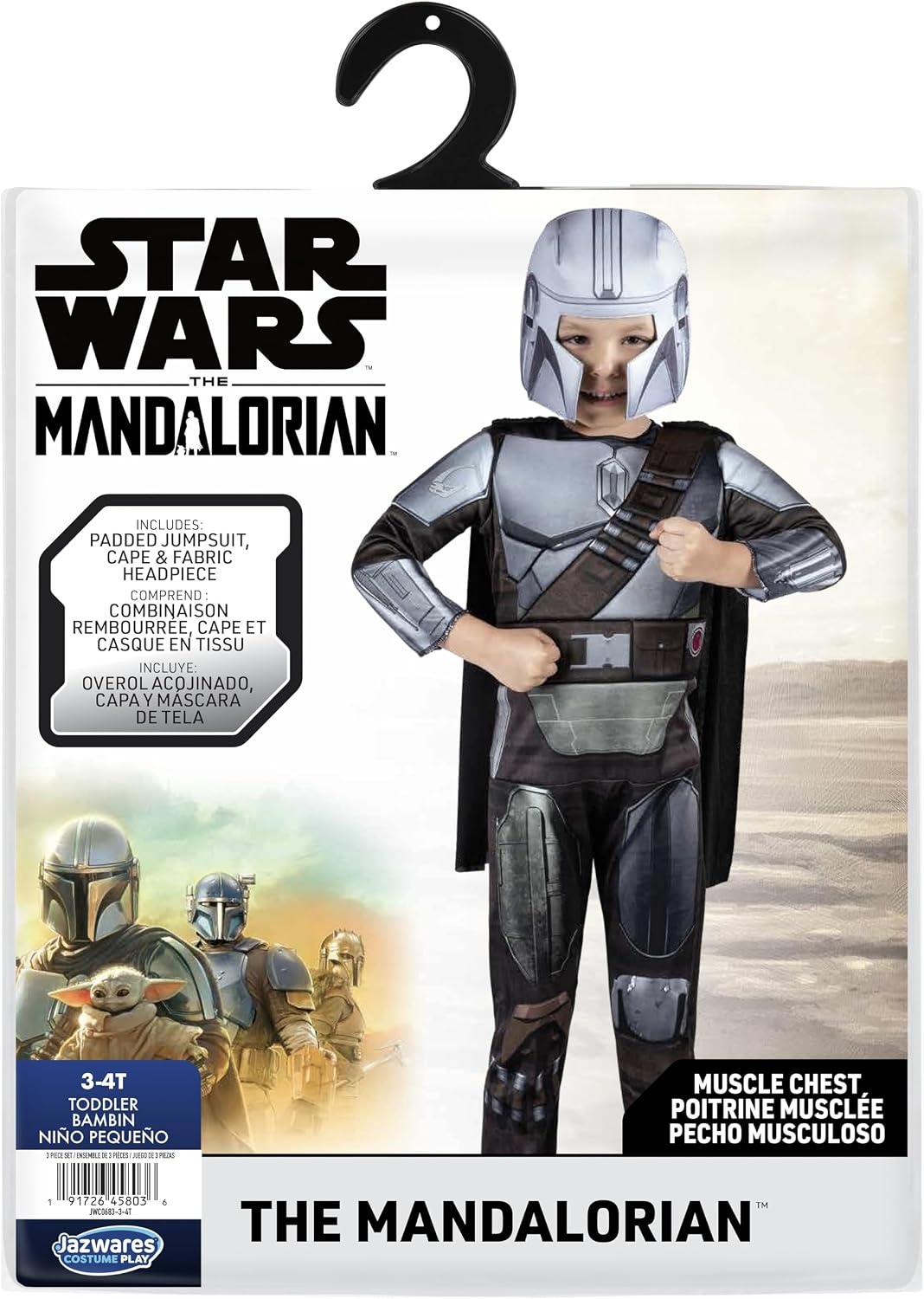 image:imageSTAR WARS Toddler Mandalorian Costume Boys Halloween Costume 3T4T Officially Licensed