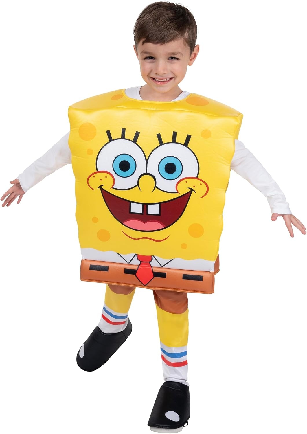 image:imageSpongeBob SquarePants Official Toddler Halloween Costume Premium Quality Foam Backed Top plus Pants with Boot TopsSpongebob 3t4t