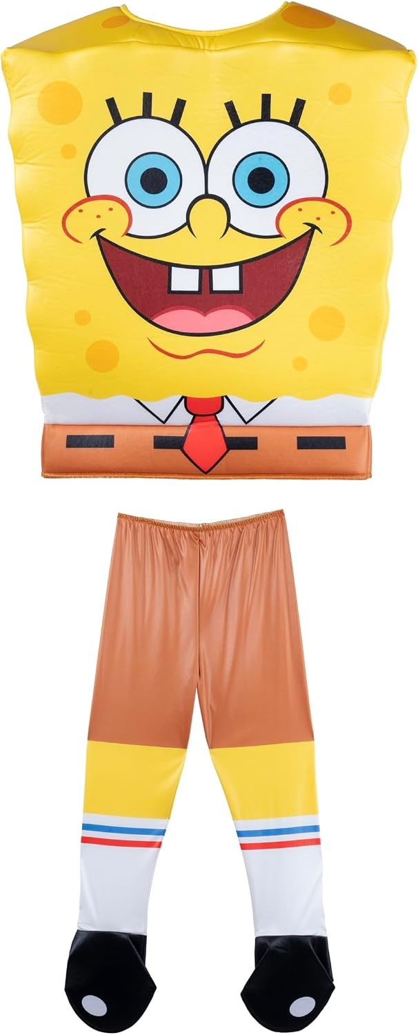 image:imageSpongeBob SquarePants Official Toddler Halloween Costume Premium Quality Foam Backed Top plus Pants with Boot TopsSpongebob 3t4t