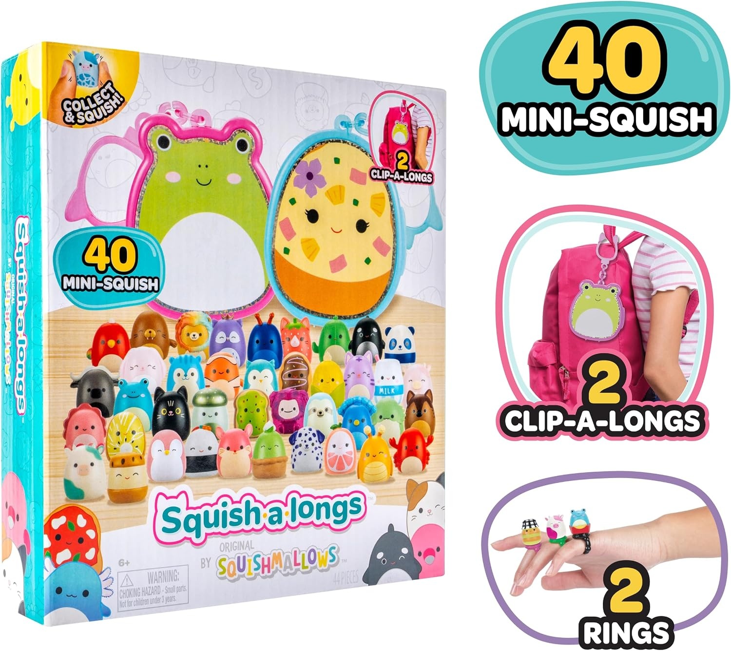 image:imageSquishalongs Multipack Includes 2 ClipaLongs and 40 MiniSquish