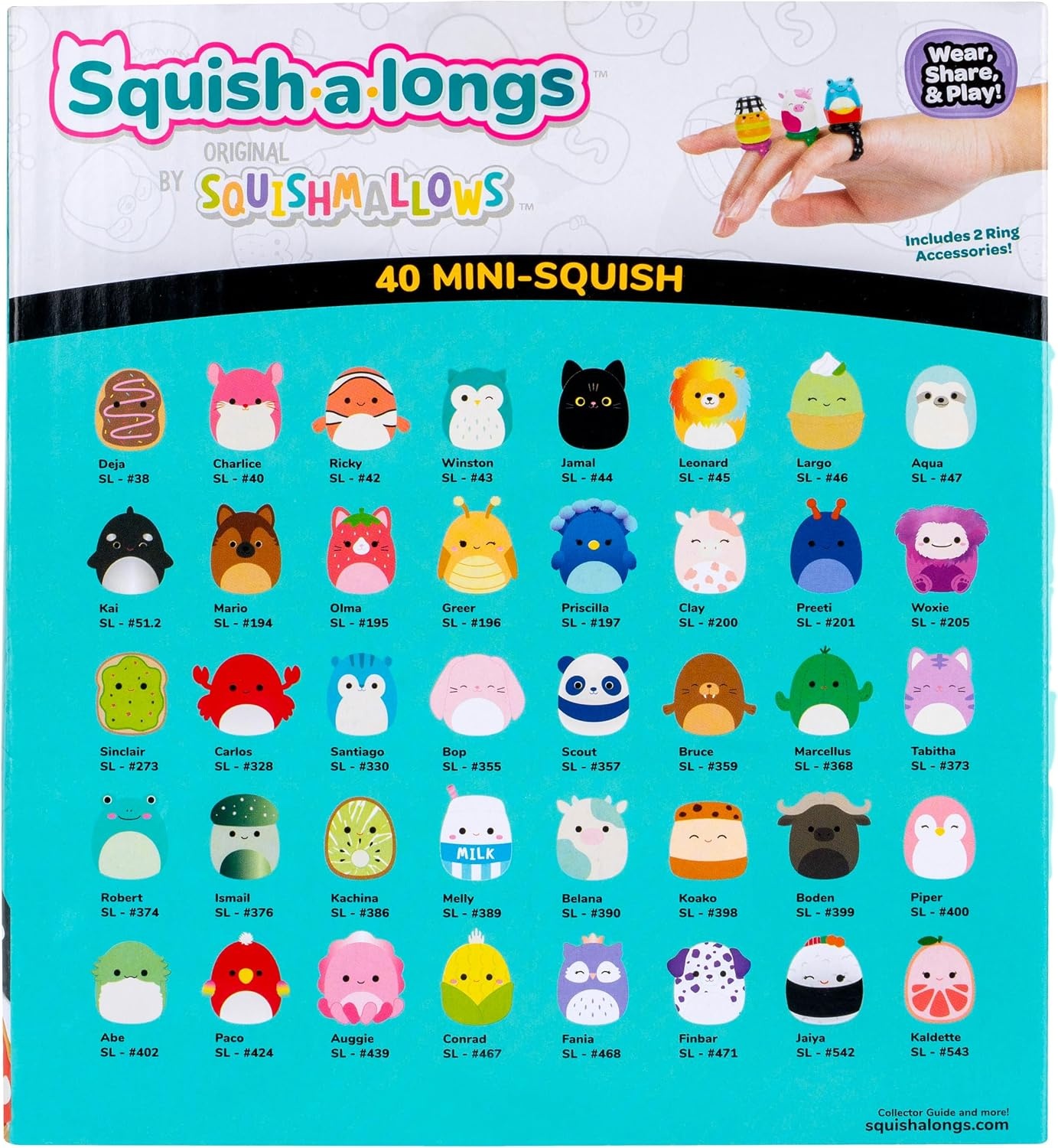 image:imageSquishalongs Multipack Includes 2 ClipaLongs and 40 MiniSquish