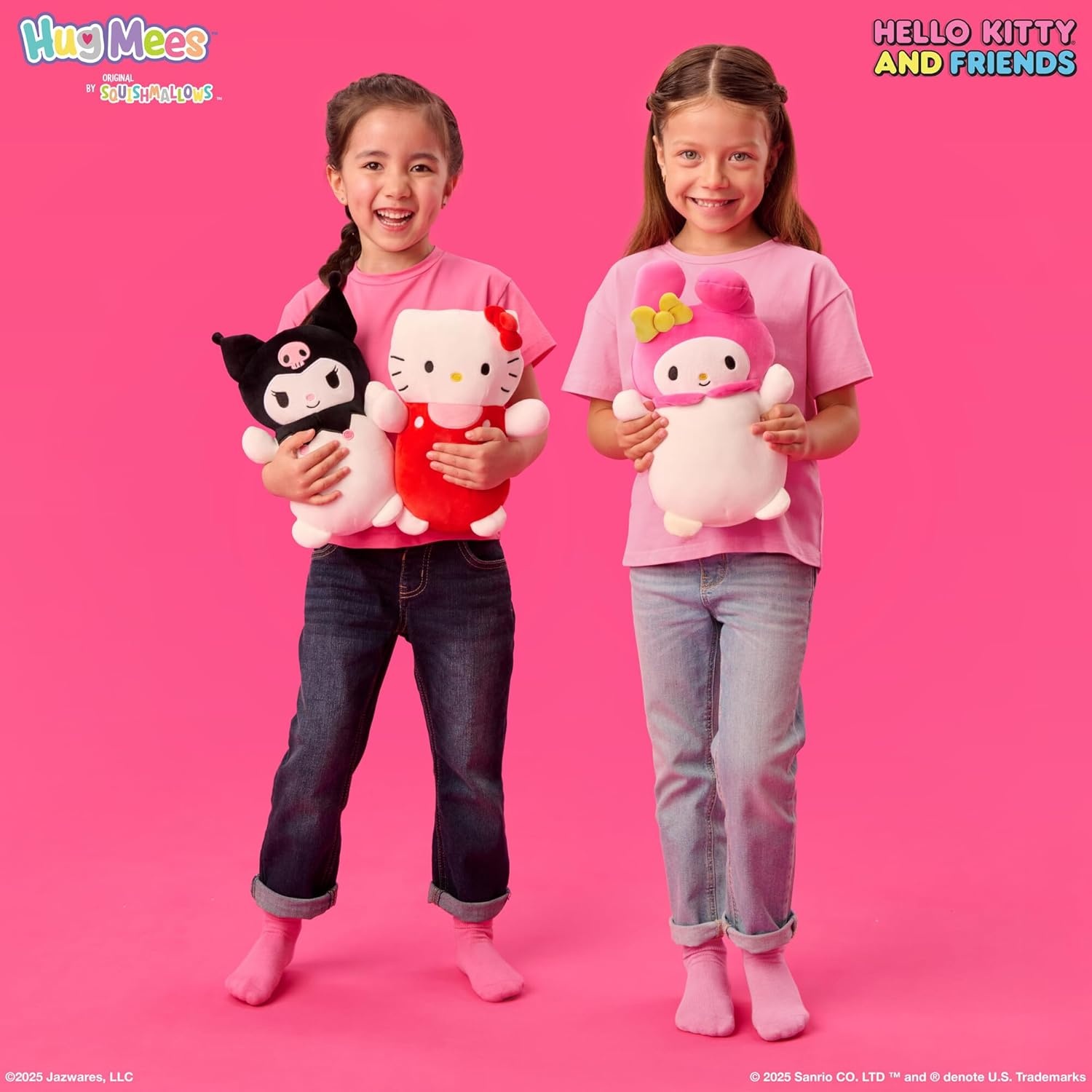 image:imageSquishmallows Original Sanrio 10Inch Kuromi HugMees MediumSized Ultrasoft Official Jazwares PlushHello Kitty