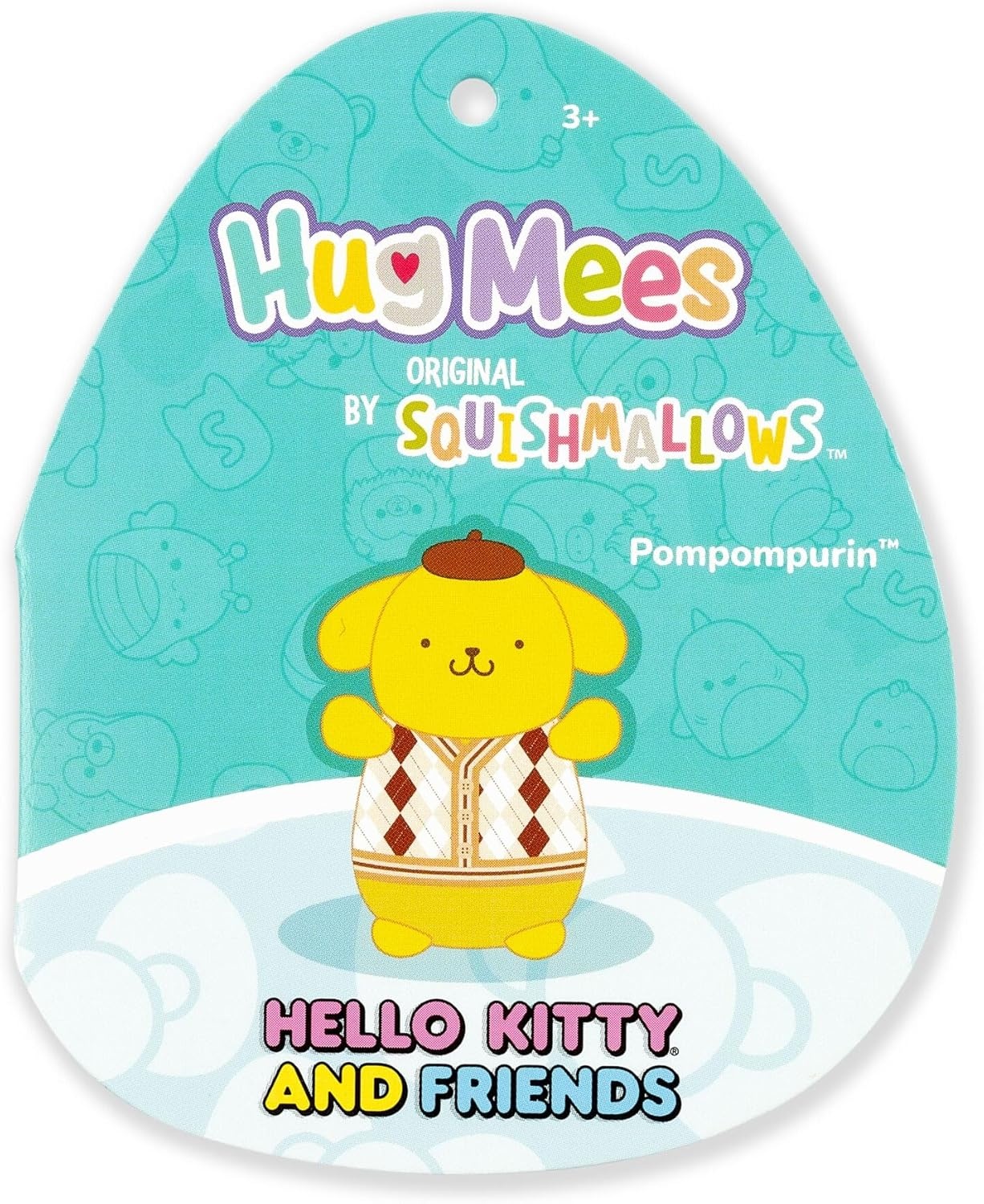 image:imageSquishmallows Original Sanrio 10in Plaid Pompompurin HugMees Ultrasoft Official Jazwares Plush MediumSizedPlaid Pompompurin