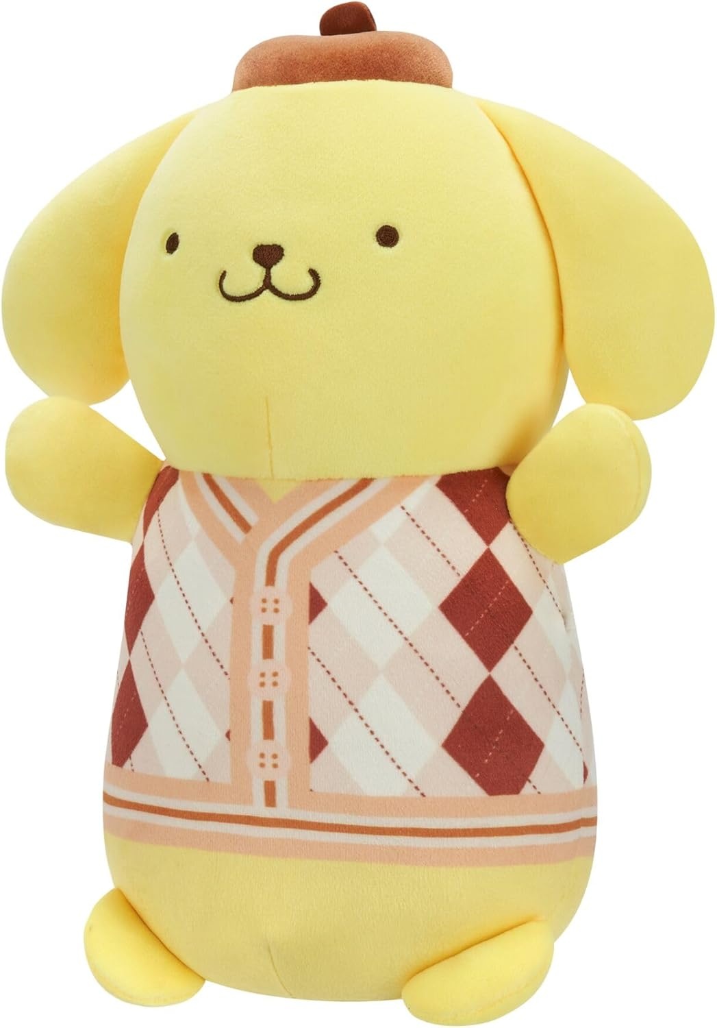 image:imageSquishmallows Original Sanrio 10in Plaid Pompompurin HugMees Ultrasoft Official Jazwares Plush MediumSizedPlaid Pompompurin