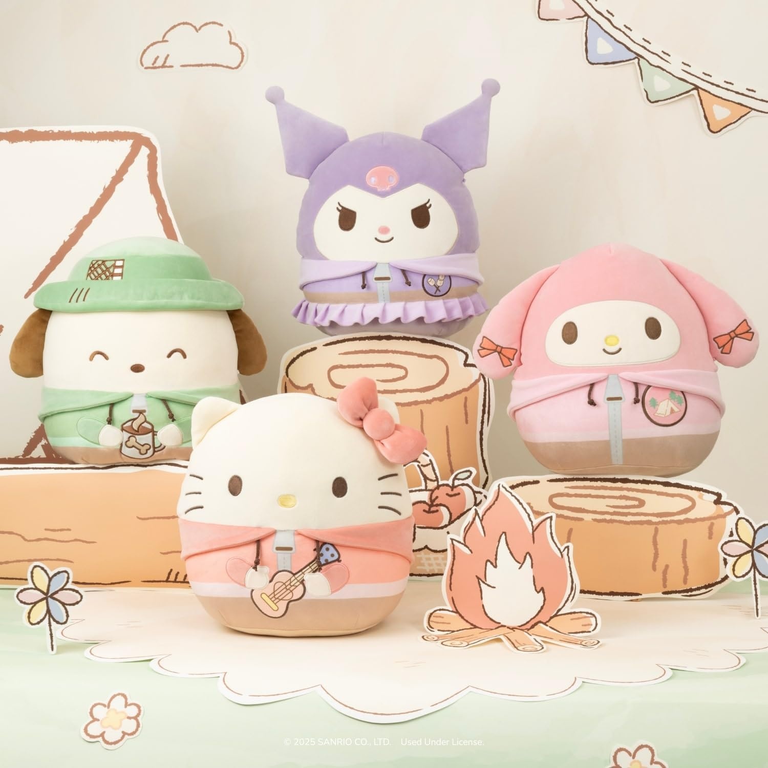 image:imageSquishmallows Original Sanrio 12in Cute Camping Kuromi Official Jazwares Plush MediumSizedMy Melody