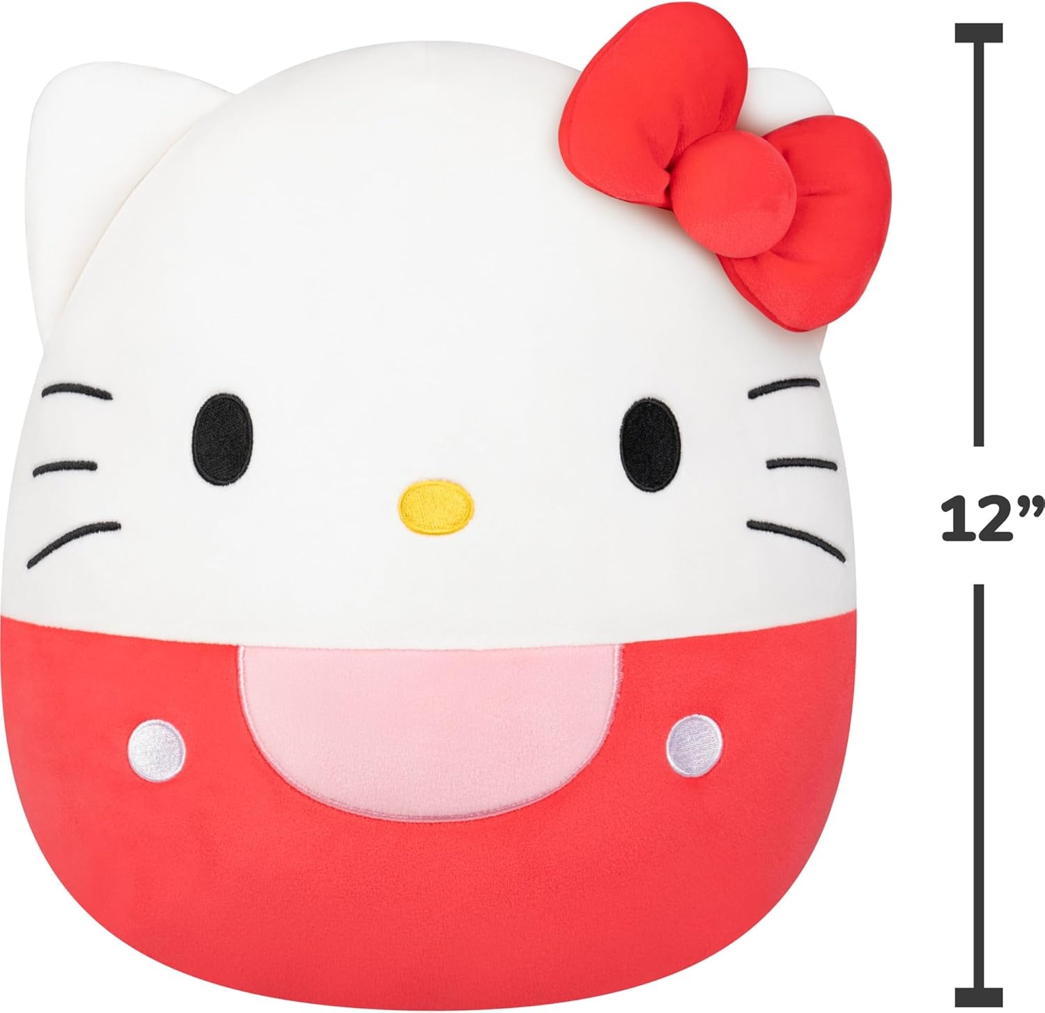image:imageSquishmallows Original Sanrio 12in Kuromi Official Jazwares Plush MediumSizedHello Kitty in Red Overalls