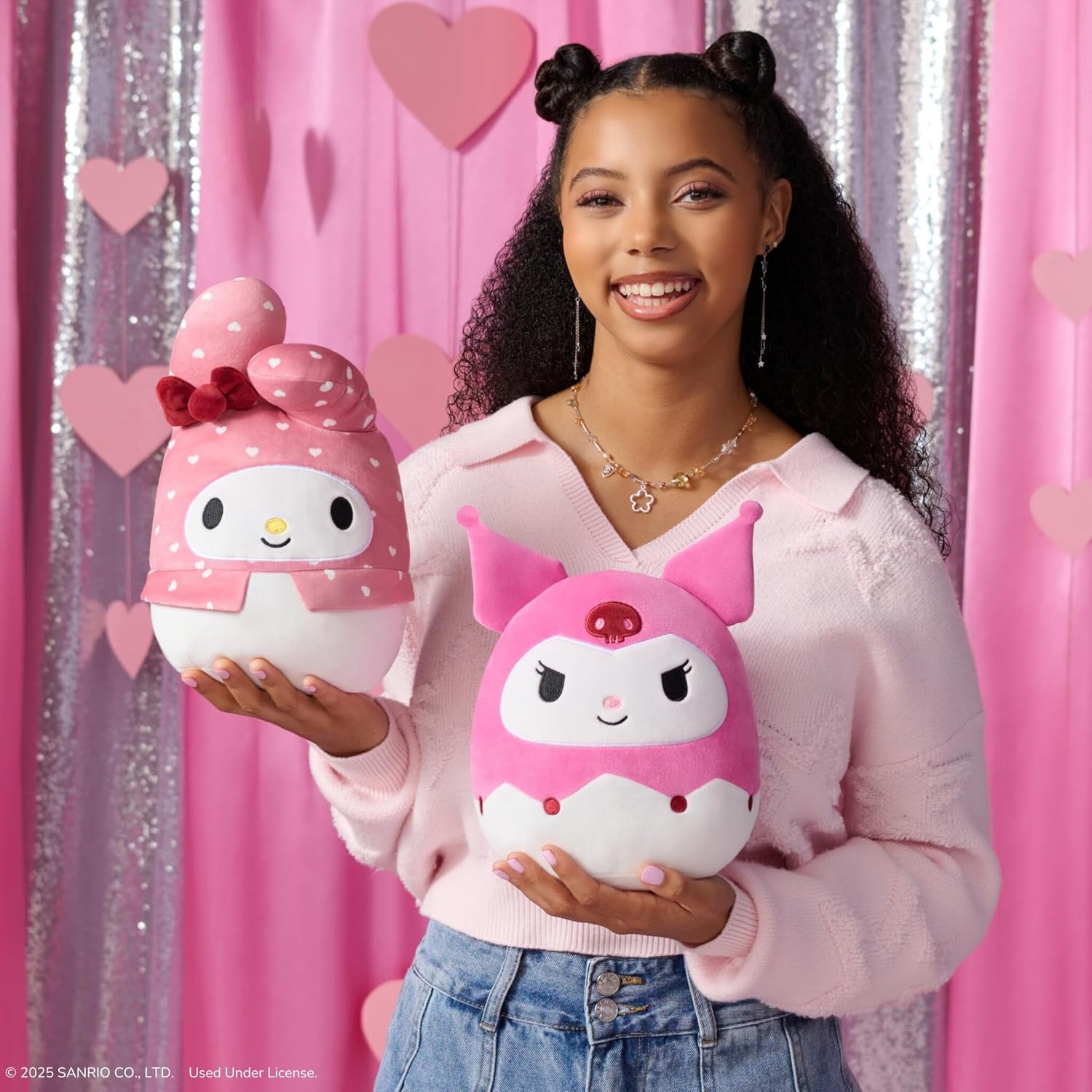 image:imageSquishmallows Original Sanrio 8in Hello Kitty 8in Pompompurin Official Jazwares Valentine Plush 2PackKuromi and My Melody