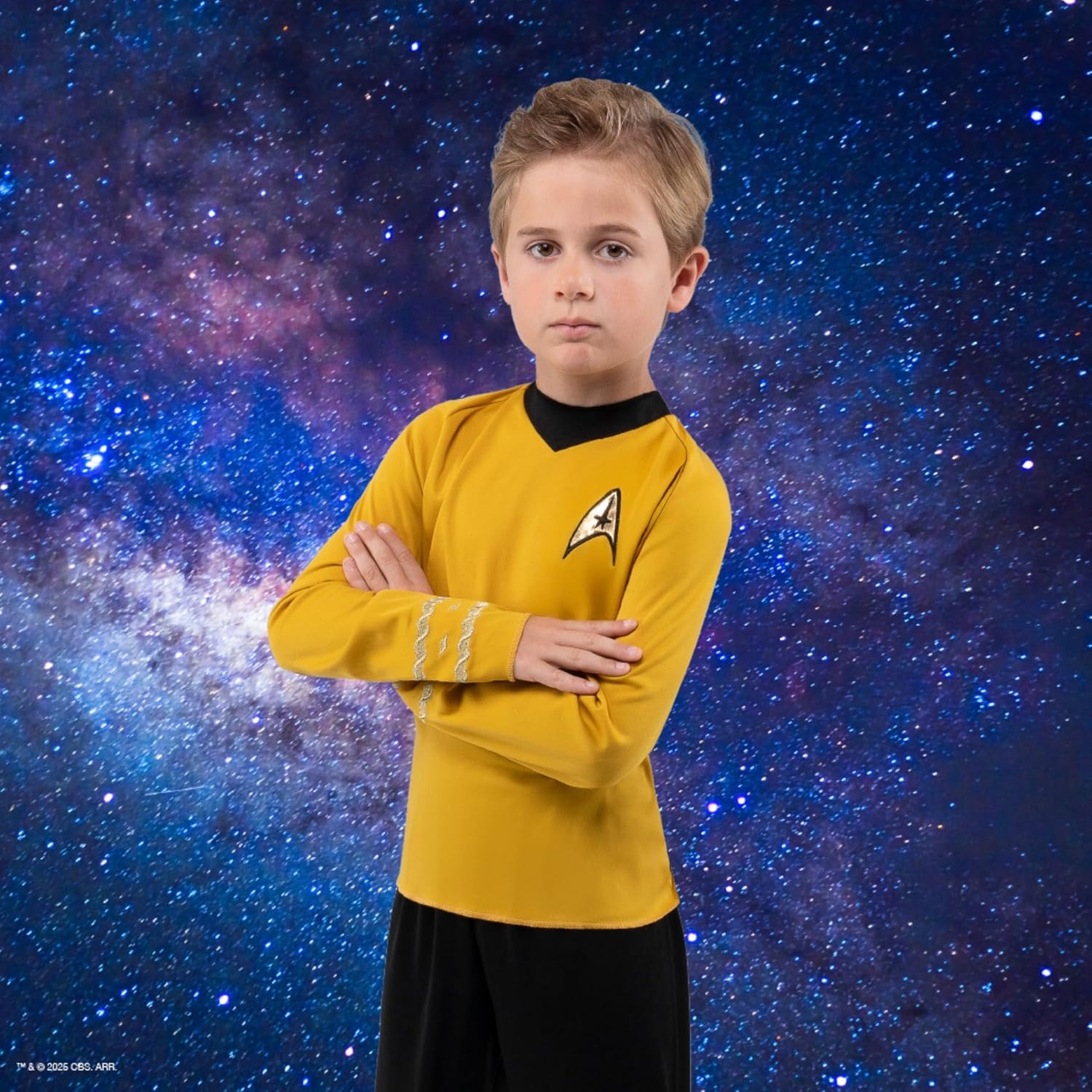 image:imageStar Trek Captain Kirk Official Youth Halloween Costume Premium Quality Long Sleeve Top with Black PantsMedium