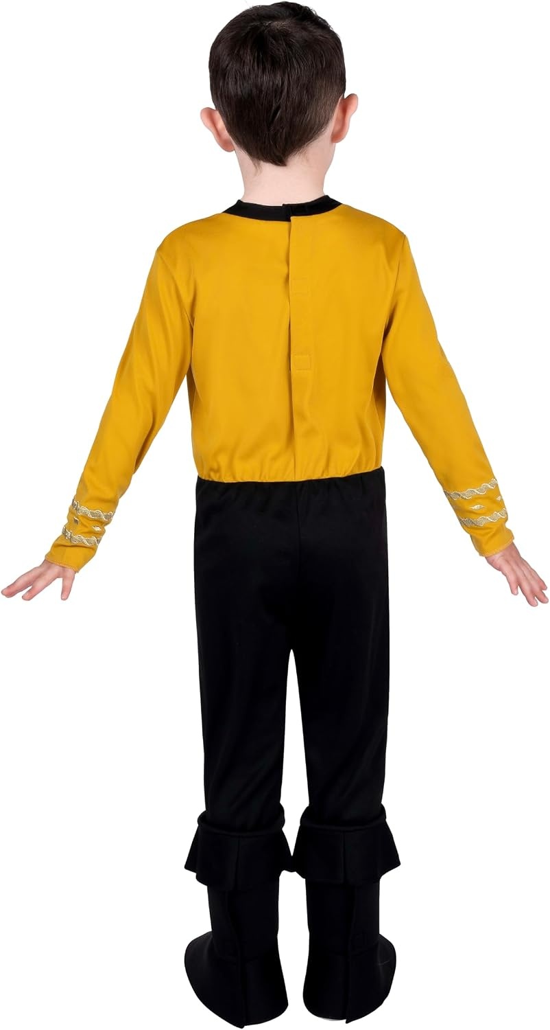 image:imageStar Trek Official Deluxe Toddler Halloween Costume Premium Quality Jumpsuit with Boot Covers plus HeadpieceCaptain Kirk