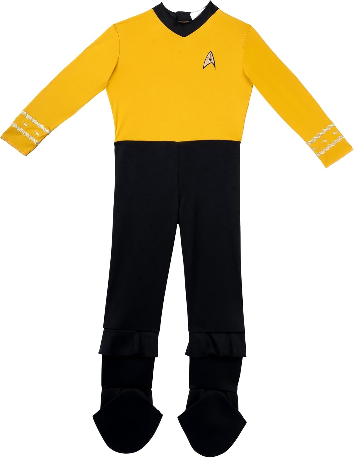 image:imageStar Trek Official Deluxe Toddler Halloween Costume Premium Quality Jumpsuit with Boot Covers plus HeadpieceCaptain Kirk