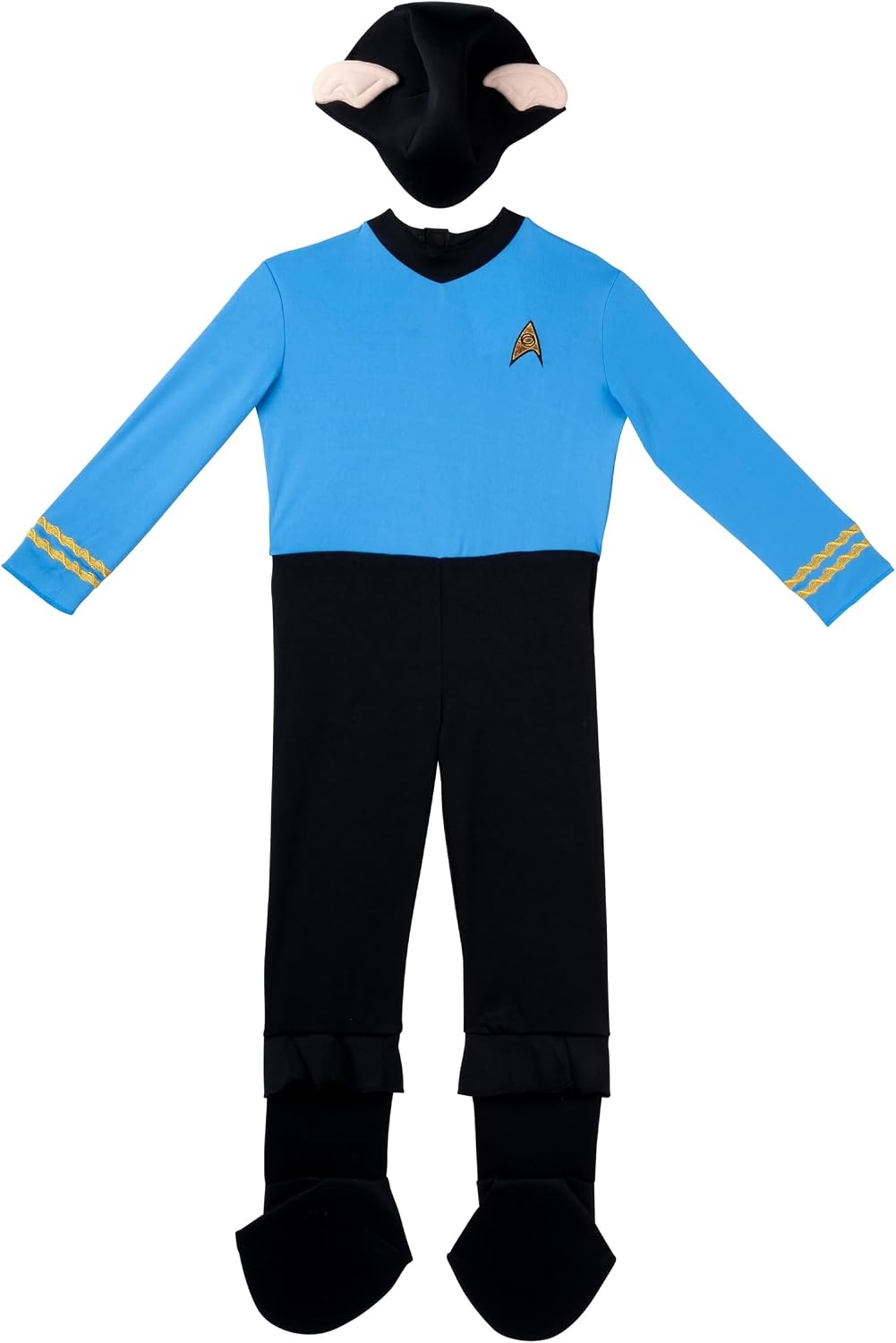 image:imageStar Trek Official Deluxe Toddler Halloween Costume Premium Quality Jumpsuit with Boot Covers plus HeadpieceStandard