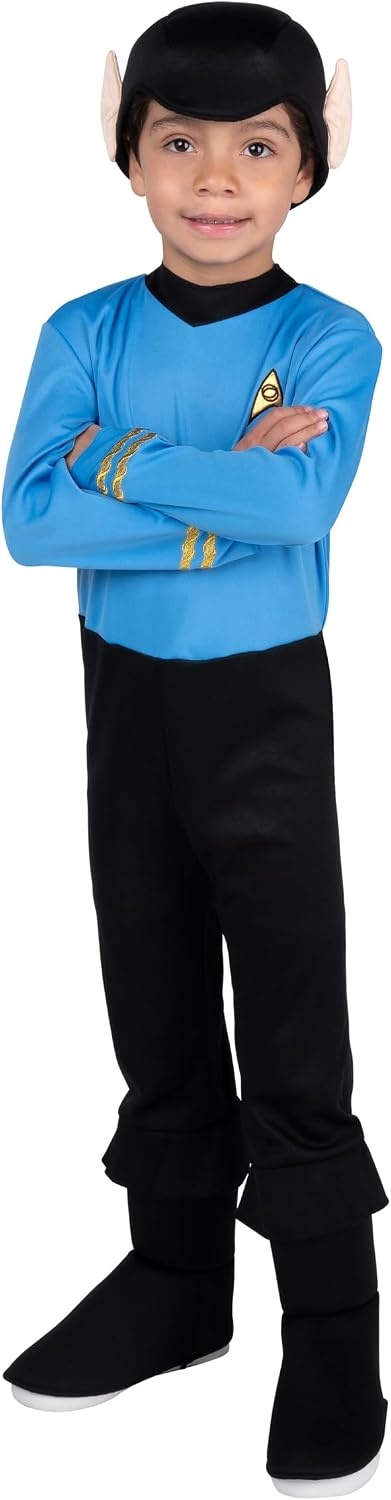 image:imageStar Trek Official Deluxe Toddler Halloween Costume Premium Quality Jumpsuit with Boot Covers plus HeadpieceStandard