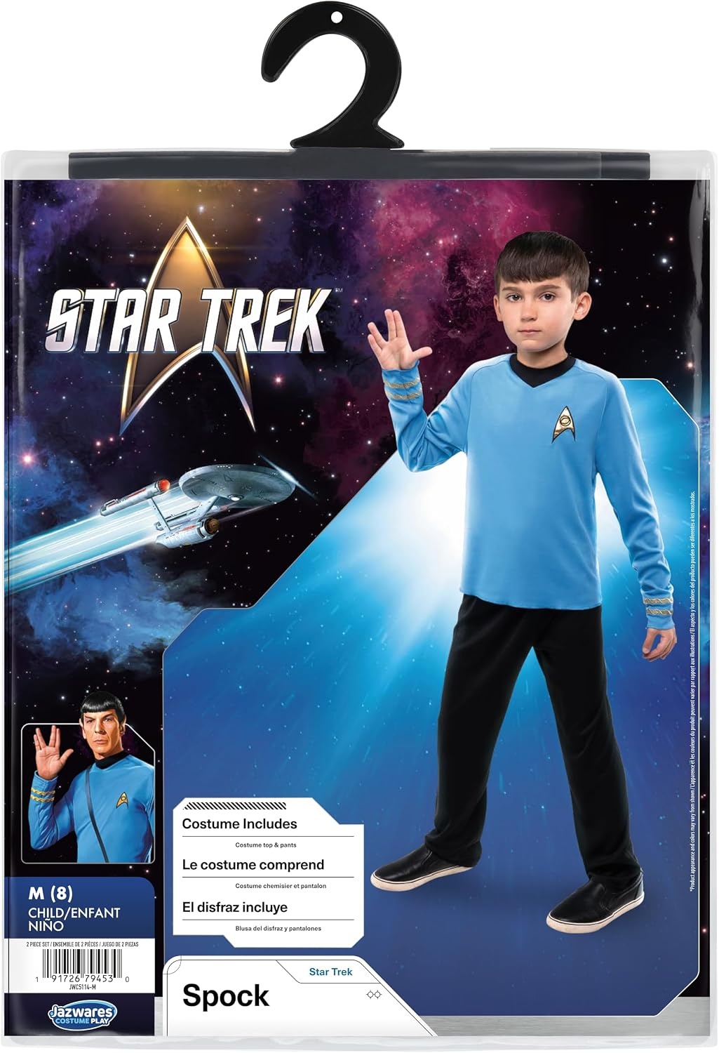 image:imageStar Trek Spock Official Youth Halloween Costume Premium Quality Long Sleeve Top with Black PantsLarge