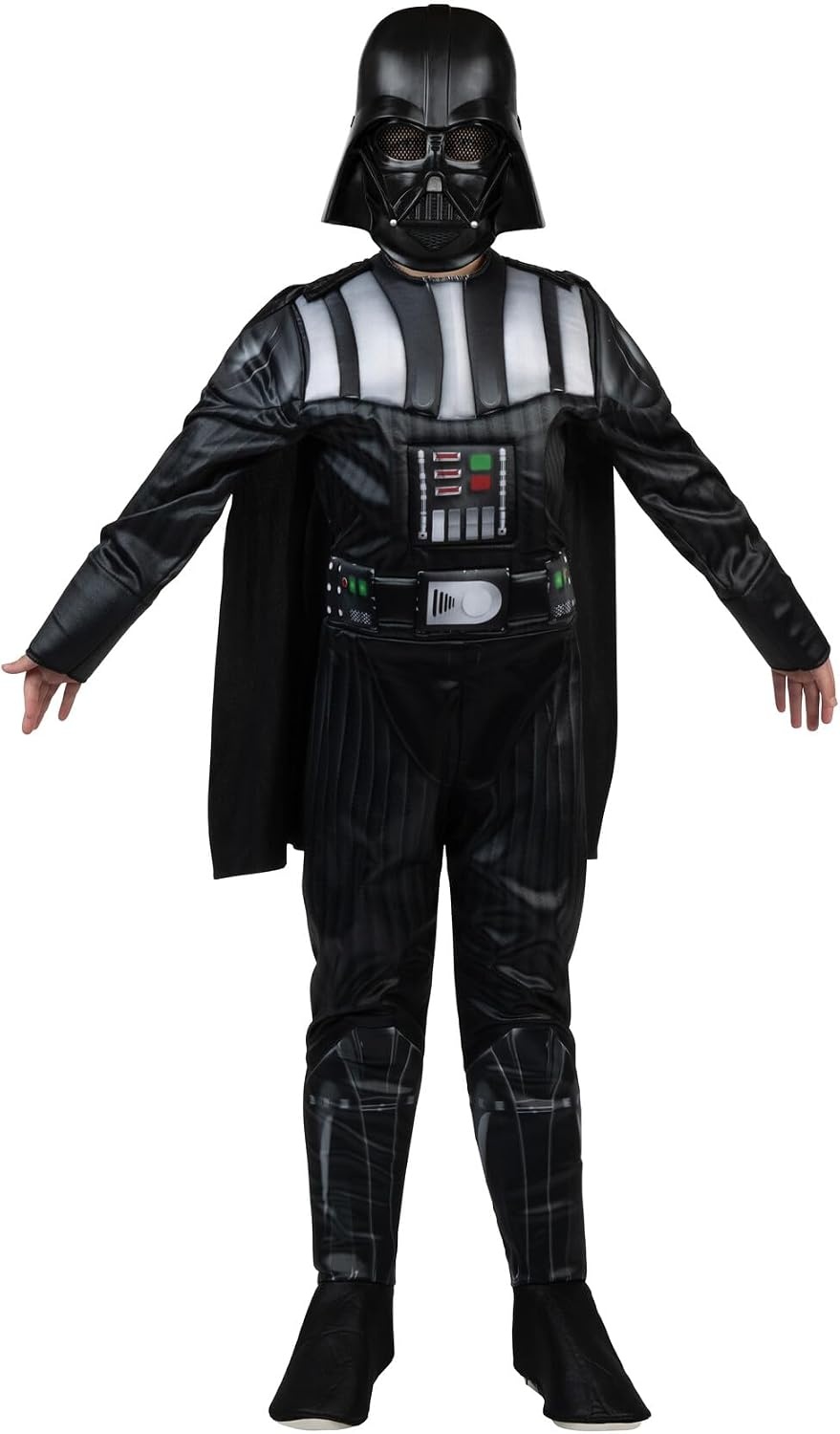 image:imageStar Wars Darth Vader Official Youth Costume Premium Quality Padded Jumpsuit with Plastic Mask and Detachable CapeM 810