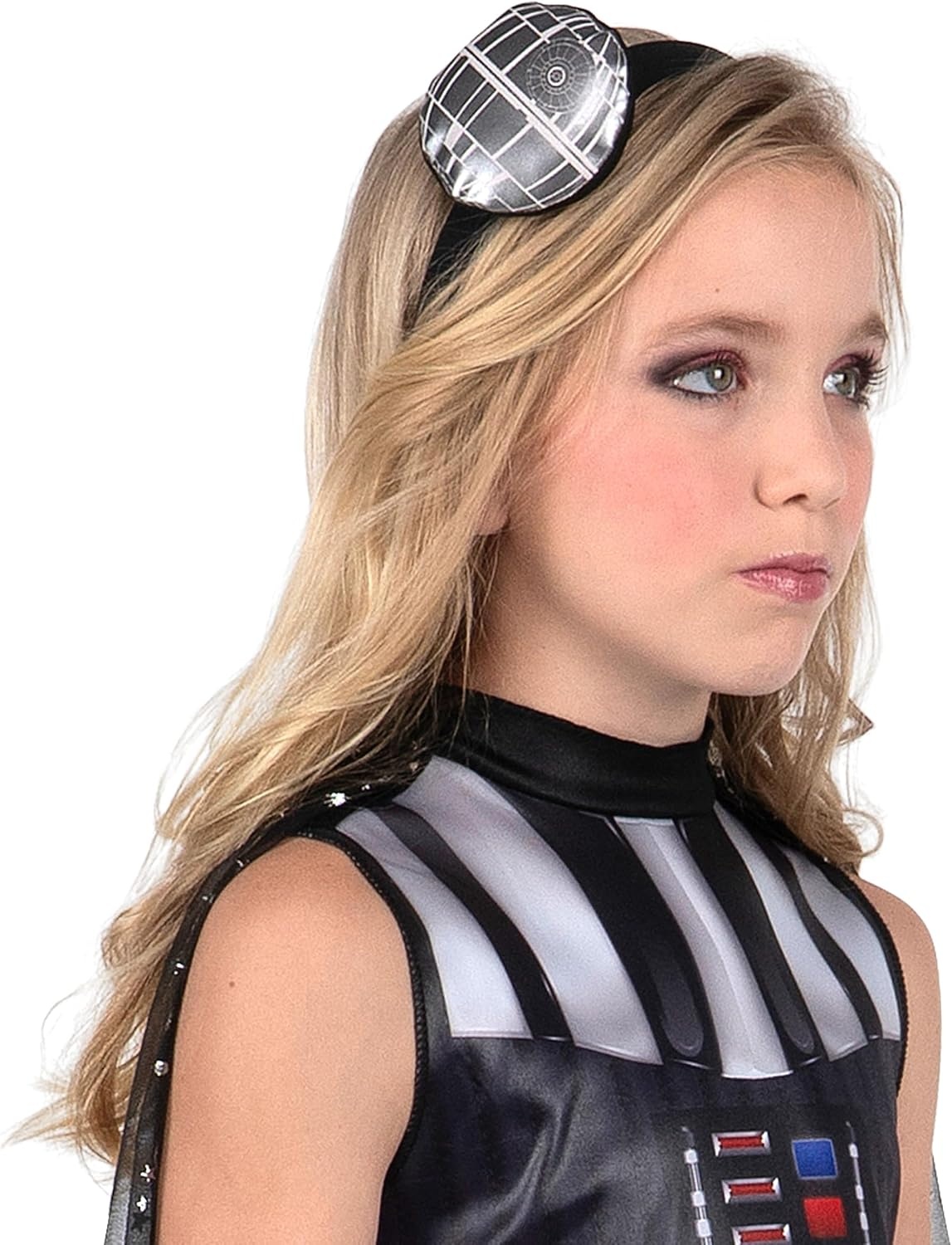 image:imageStar Wars Darth Vader Official Youth Halloween Dress Printed Dress with Detachable Cape Gauntlet Gloves and HeadbandM 810