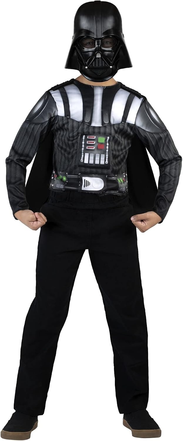 image:imageStar Wars Darth Vader Youth Muscle Chest Box Set Padded Costume Top and Cape with Plastic Mask Size S 47 Multi