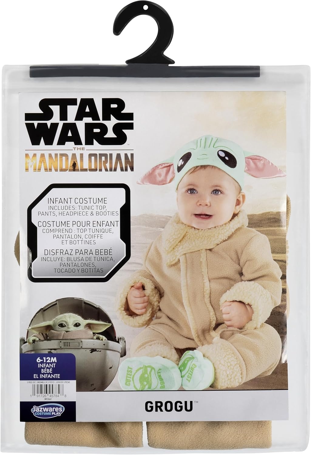 image:imageStar Wars Grogu Official Infant Deluxe Costume Premium Quality Minky Fabric and NonSlip Grip Booties06m