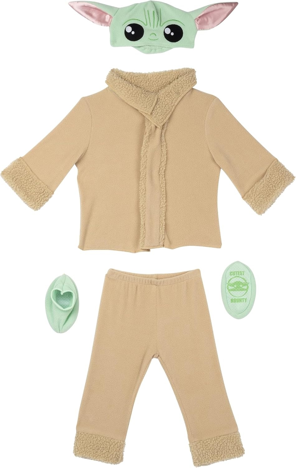 image:imageStar Wars Grogu Official Infant Deluxe Costume Premium Quality Minky Fabric and NonSlip Grip Booties1218m