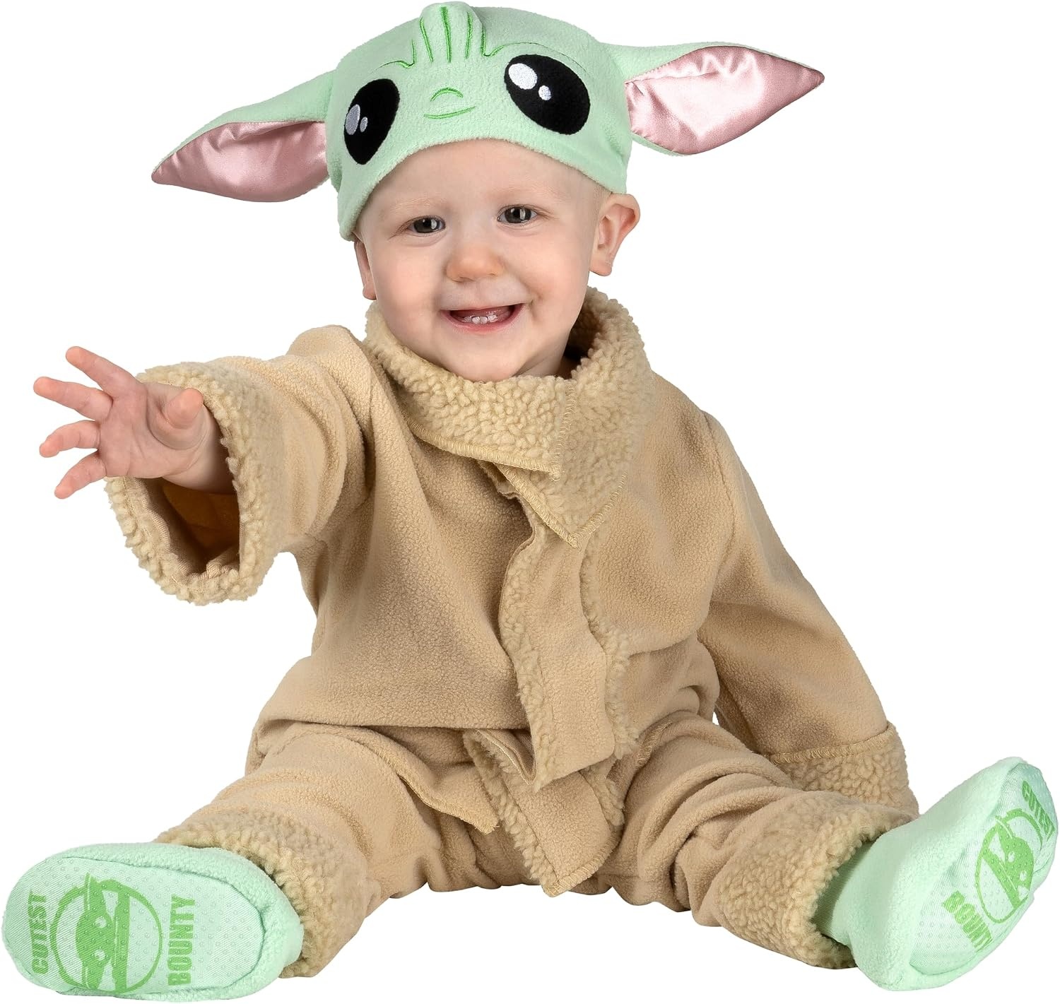 image:imageStar Wars Grogu Official Infant Deluxe Costume Premium Quality Minky Fabric and NonSlip Grip Booties612m