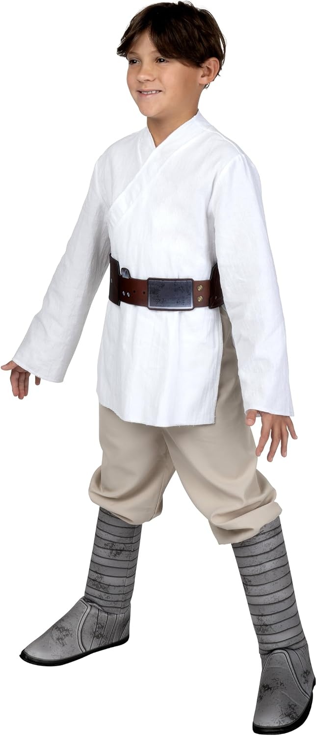 image:imageStar Wars Luke Skywalker Official Youth Costume Premium Quality Long Sleeve Tunic with Belt plus Pants with Boot CoversM 810