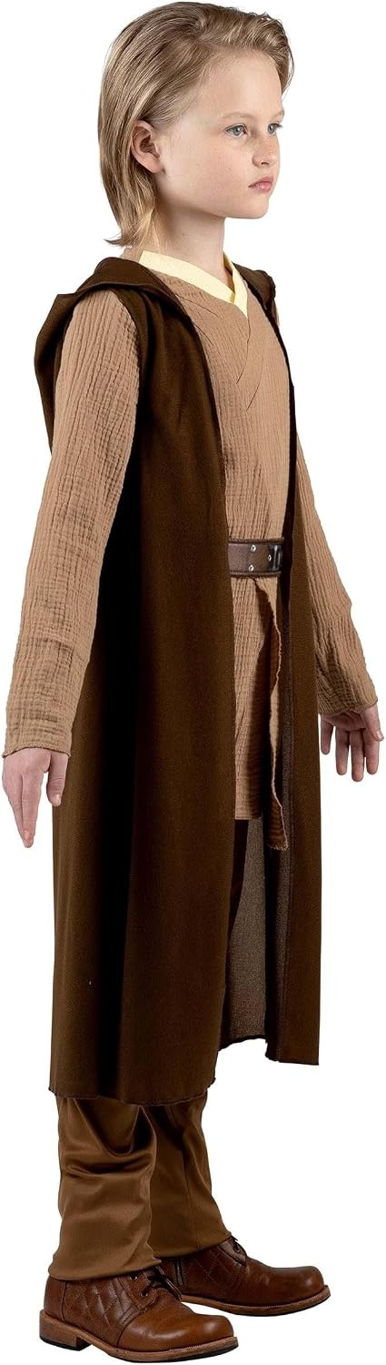 image:imageStar Wars OBIWan Kenobi Official Youth Costume Tunic and Pants Detachable Cloak with Printed Design and Printed BeltMedium