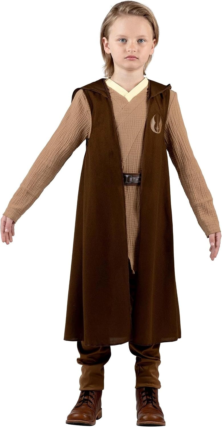 image:imageStar Wars OBIWan Kenobi Official Youth Costume Tunic and Pants Detachable Cloak with Printed Design and Printed BeltMedium