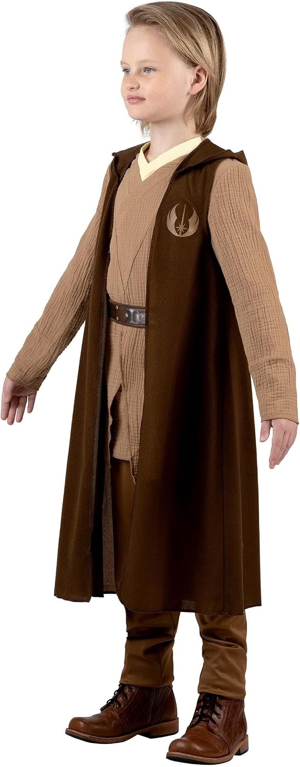 image:imageStar Wars OBIWan Kenobi Official Youth Costume Tunic and Pants Detachable Cloak with Printed Design and Printed BeltMedium