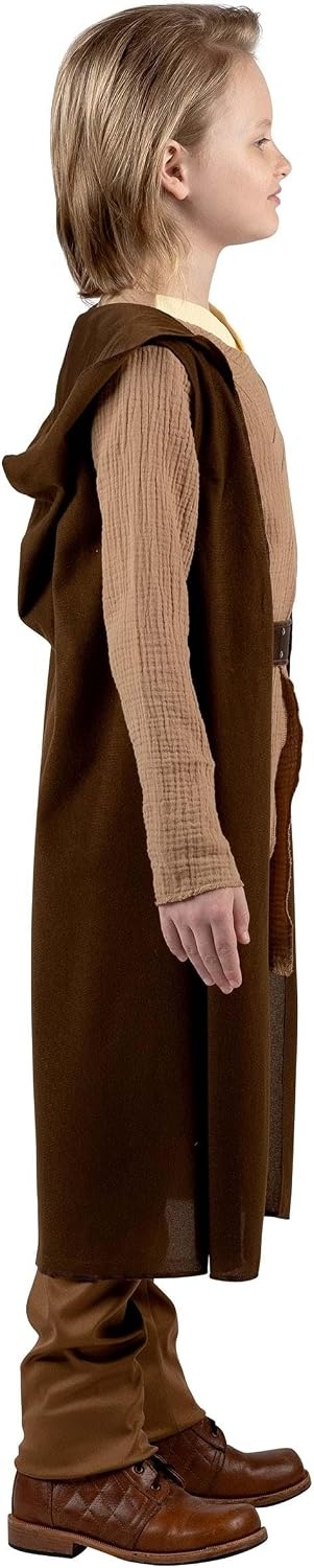 image:imageStar Wars OBIWan Kenobi Official Youth Costume Tunic and Pants Detachable Cloak with Printed Design and Printed BeltMedium