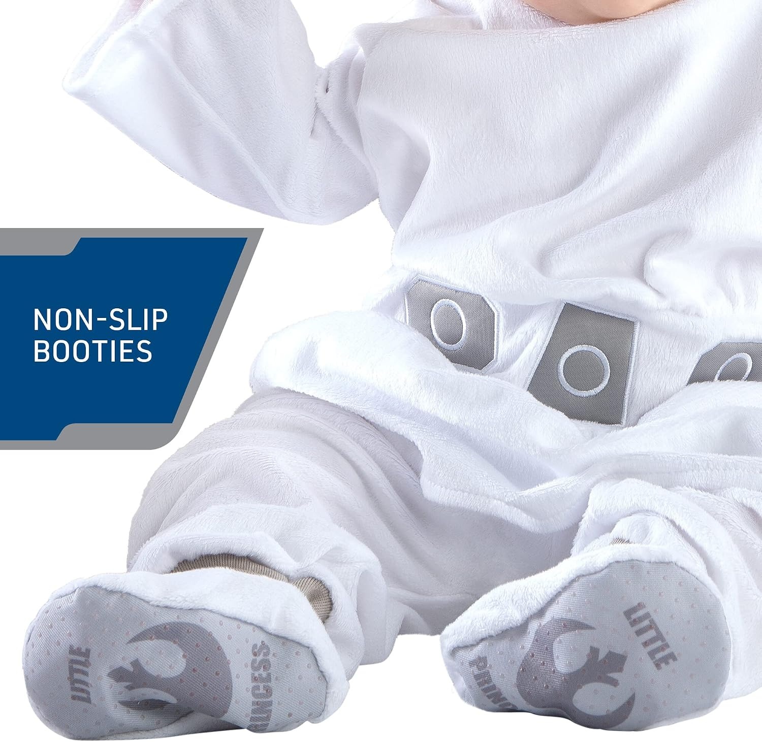 image:imageStar Wars Princess Leia Official Infant Deluxe Costume Premium Printed Jumpsuit with Attached Booties and Cap1218m