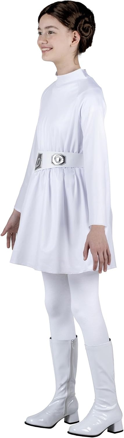 image:imageStar Wars Princess Leia Official Youth Halloween Costume Hooded Dress with Belt and WigL 1214