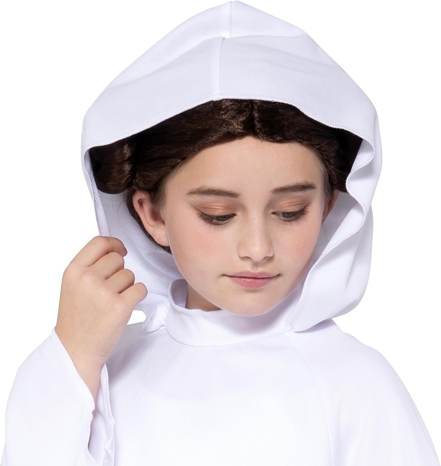 image:imageStar Wars Princess Leia Official Youth Halloween Dress Premium Quality Printed Dress with Wig and BeltXs 34