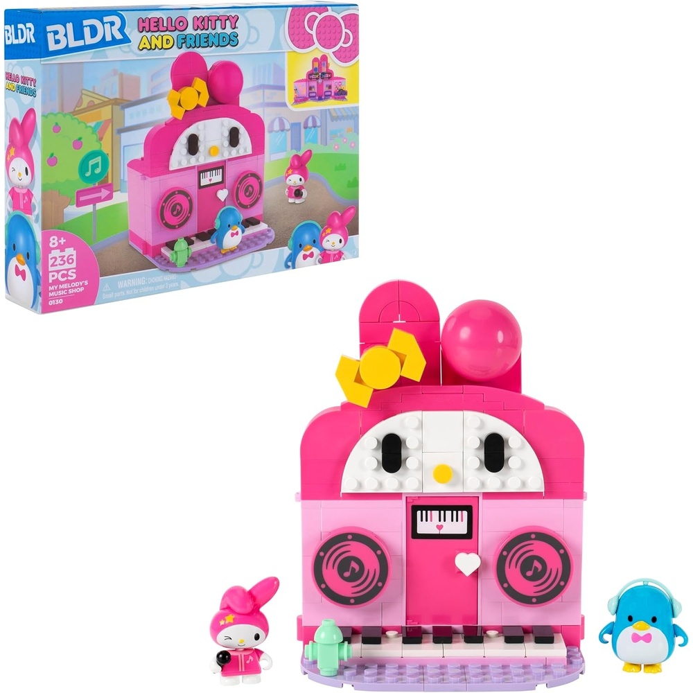 image:imageBLDR Hello Kitty and Friends My Melodys Music Shop Building Set Hello Kitty amp Tuxedosam Minifigures Gift for Kids and Sanrio Fans Ages 8 0130