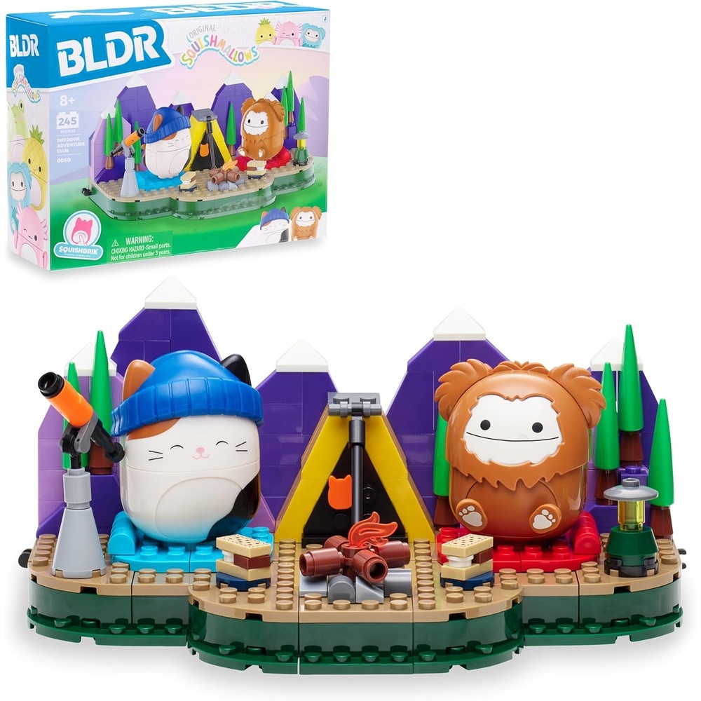 image:imageBLDR Squishmallows Benny and Cams Outdoor Adventure Building Set Cam the Cat and Benny the Bigfoot Buildable Figures Squishmallows Fans 8 0050