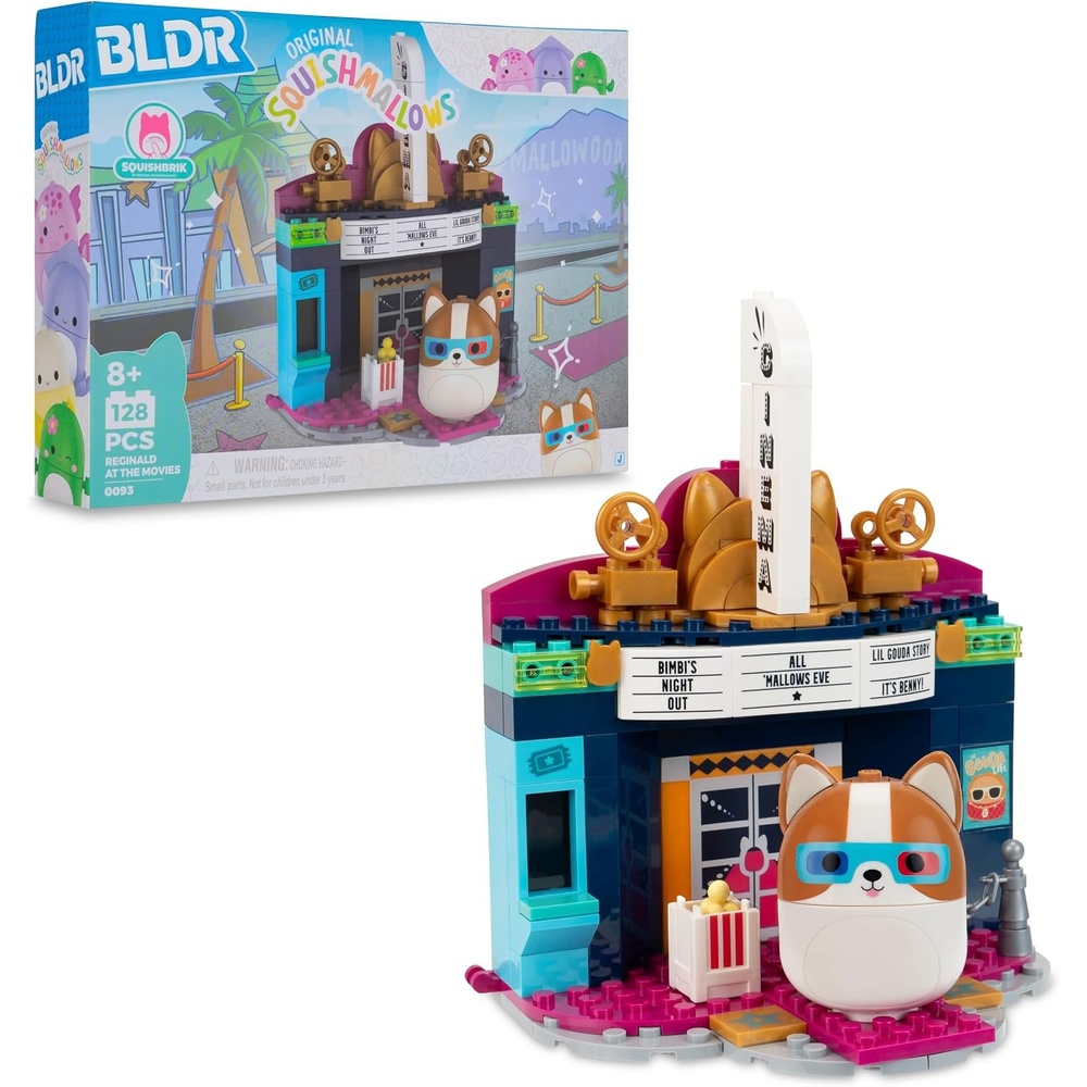 image:imageBLDR Squishmallows Reginald at the Movies Building Set Reginald the Corgi Buildable Figure Squishmallows Fans 8 0093Reginald at the Movies