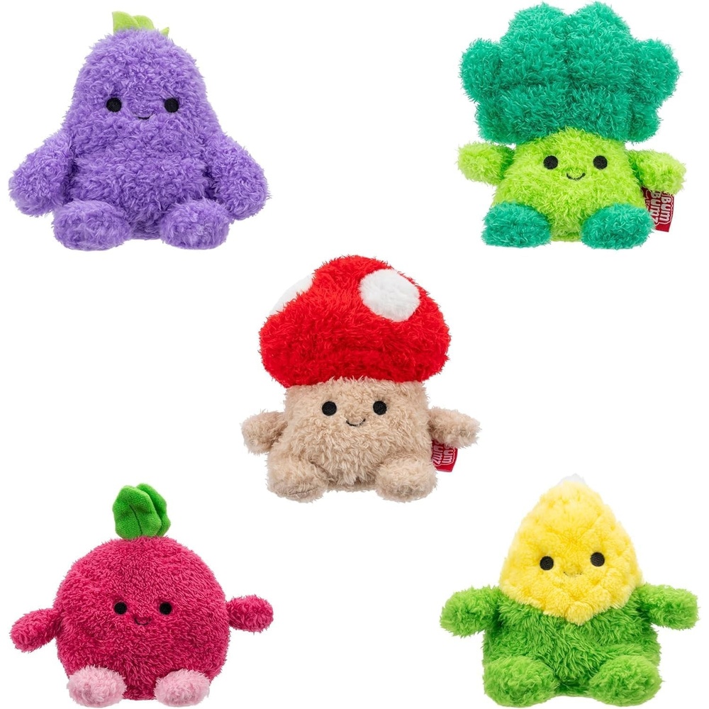 image:imageBumBumz 45inch RootBumz Plush 5Pack Stan Mushroom Ronnie Radish Bobby Broccoli Colby Corn and Erinn Eggplant Collectible Stuffed Toys from The Makers of Original SquishmallowsRootbumz