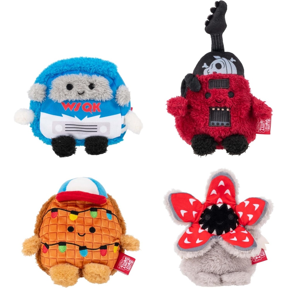 image:imageBumBumz Netflix Stranger Things 45inch Bumz 4Pack Collectible Stuffed Amazon Exclusive Toys from The Makers of Original Squishmallows
