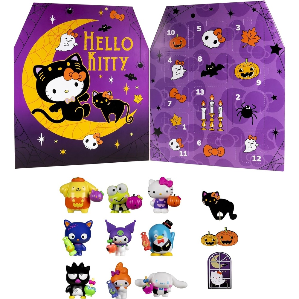 image:imageHello Kitty and Friends Halloween Countdown Calendar 9 Figures with Mix amp Match Accessories 13 Seasonal Surprises Ages 6