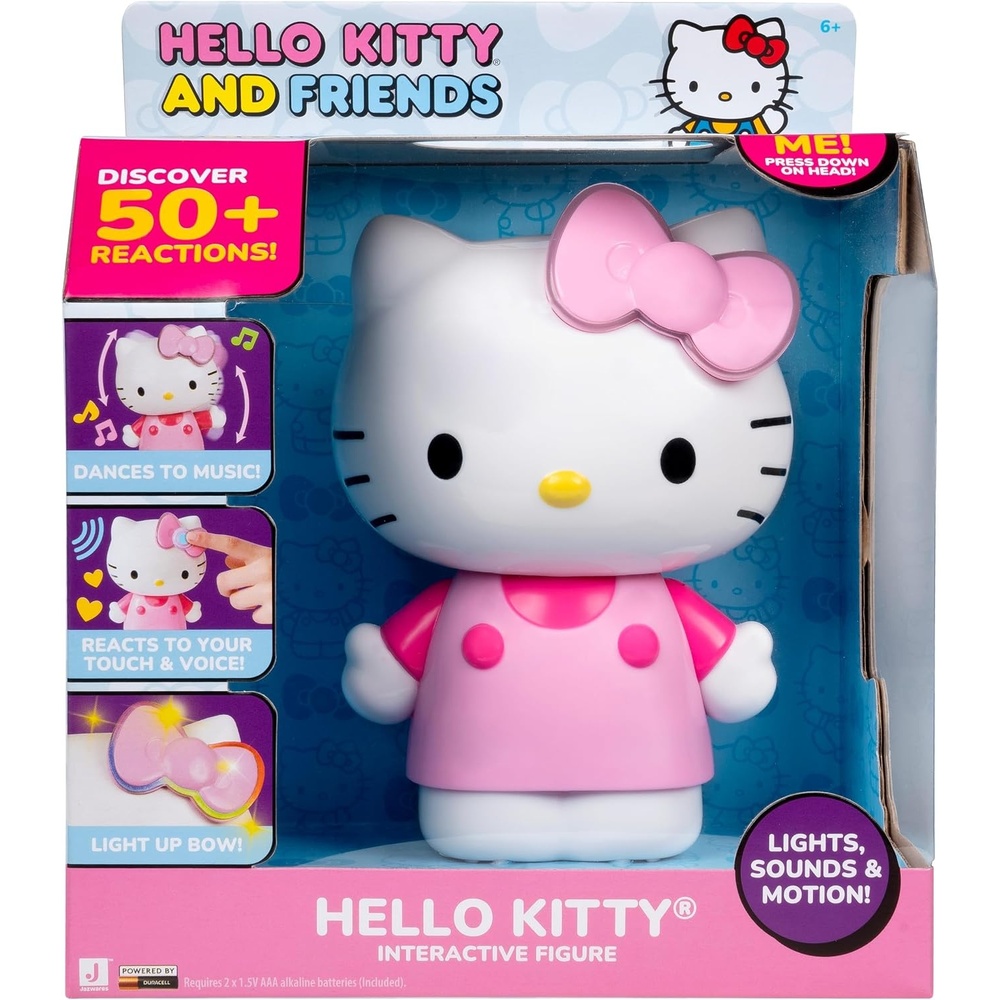 image:imageHello Kitty and Friends Hello Kitty Interactive Figure 4 Ways to Play 2 Bonus Interactions Your New Vibin Bestie Ages 6