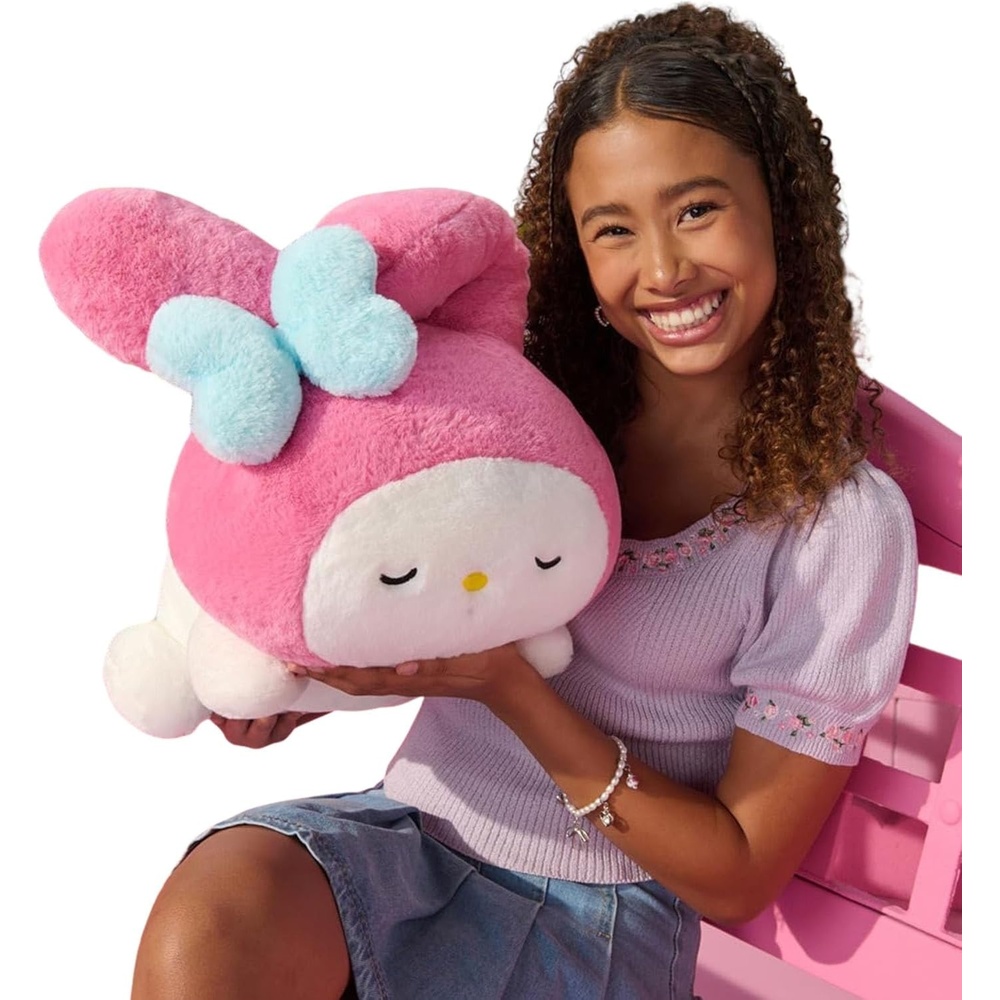 image:imageJazwares Hello Kitty and Friends Cinnamoroll 18inch Sleeping Plush with Bear Accessory Officially Licensed Sanrio Product from 6Classic My Melody