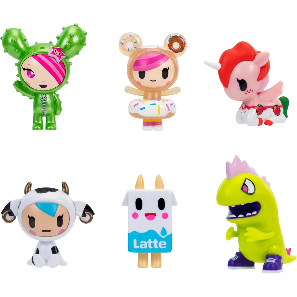 image:imageJazwares Tokidoki 2 6 Figure Pack Donutella Sandy Kaiju Tokimon Latte Mozzarella amp Ruby Ages 5 Officially Licensed Tokidoki Product from
