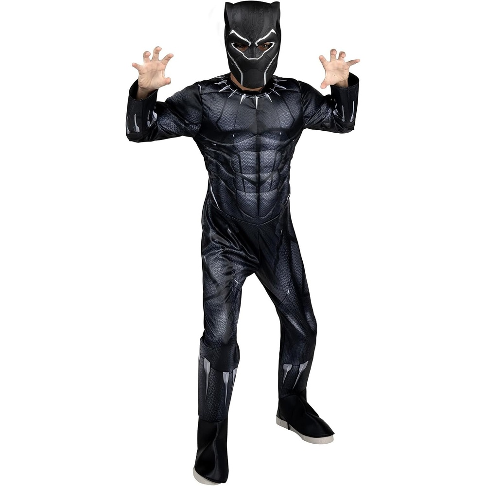 image:imageMARVEL Boys Deluxe Black Panther Costume Kids Superhero Halloween Costume Child Officially LicensedM 810