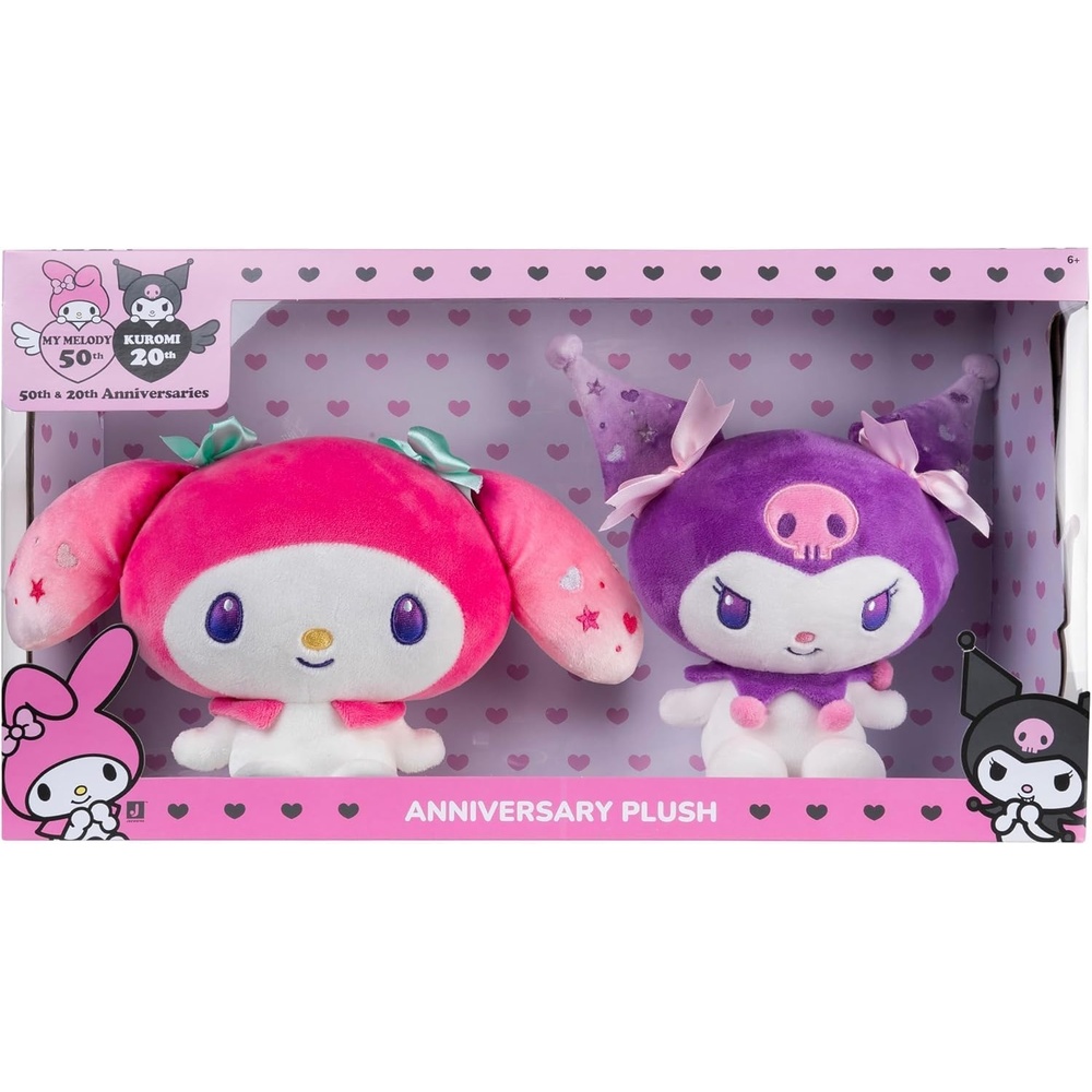 image:imageMy Melody 50th amp Kuromi 20th Anniversaries 8Inch Plush 2Pack Officially Licensed Sanrio Product by Jazwares Ages 6
