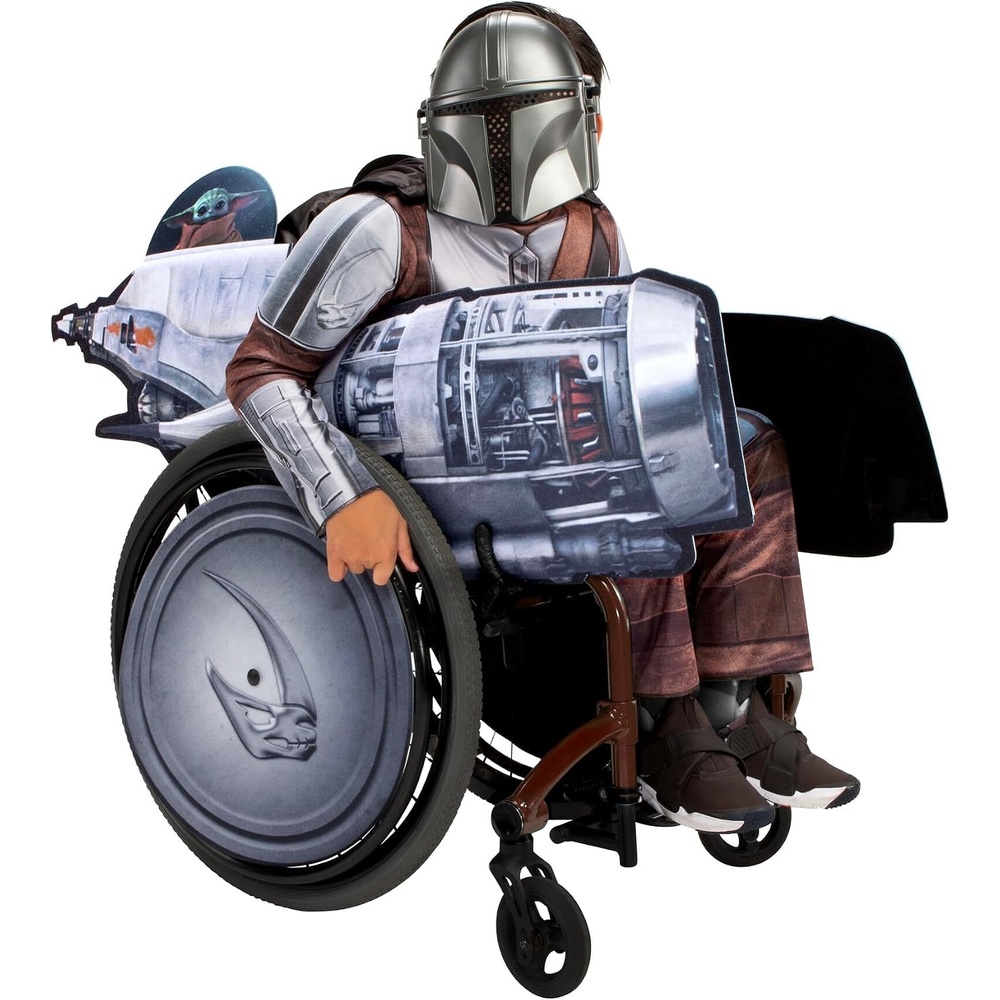 image:imageSTAR WARS The Mandalorian Official Youth Adaptive Costume Costumes with Adaptive Features Wheel Cover Sold SeparatelyAccessory