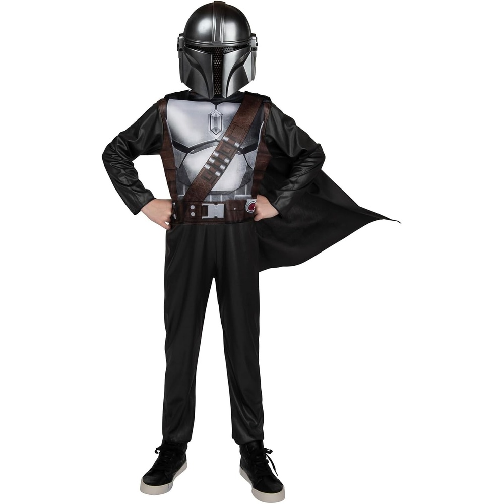 image:imageSTAR WARS The Mandalorian Official Youth Halloween Costume Printed Jumpsuit with Plastic MaskM 810