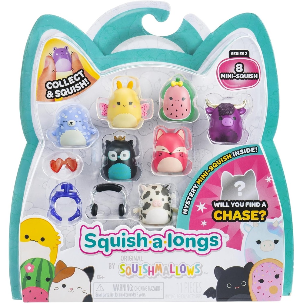 image:imageSquishalongs 8 Pack Style 1 W2 8 1 MiniSquish with 2 Accessories 1 Ring and a Collectors Guide Collect Trade amp PlayStyle 4 W2