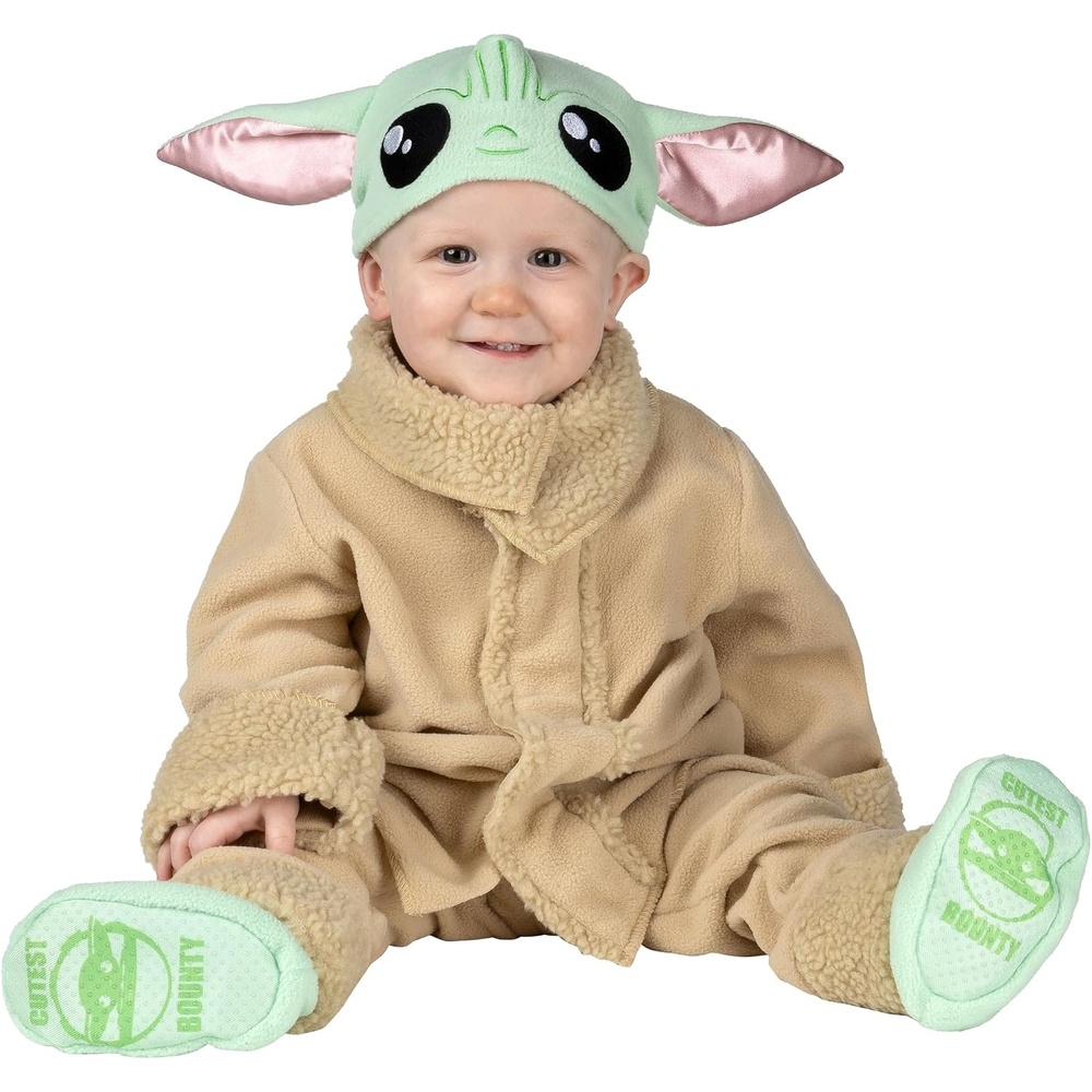 image:imageStar Wars Grogu Official Infant Deluxe Costume Premium Quality Minky Fabric and NonSlip Grip Booties1218m