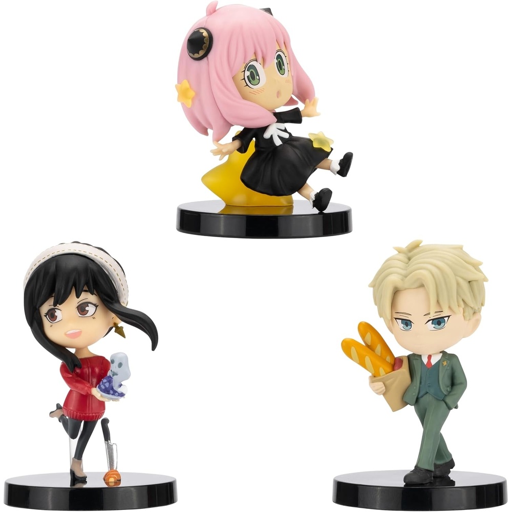image:imageTotal Anime Jujutsu Kaisen 2Inch Scale Chibi 3Pack Three 2Inch Scale MiniFigures with Display Bases Volume 1SPYxFAMILY Vol 1