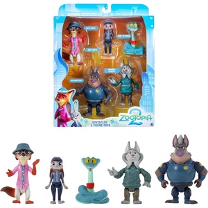 image:imageDisneys Zootopia 2 Adventure 5Pack  Articulated 3 Figures with 2 Undercover Characters  Collectors Series  Suitable for Ages 4