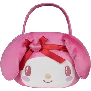 image:imageHello Kitty and Friends Official Kuromi Heart Pail Accessory  12Inch Embroidered Treat Pail with Character Design and Carry HandleMy Melody Heart