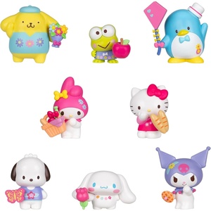 image:imageHello Kitty and Friends Sweet Snacks 8Pack with Mix and Match Sweet Accessories  2 Figures  Hello Kitty My Melody Kuromi Cinnamoroll Pompompurin Keroppi and TuxedosamColorful Picnic